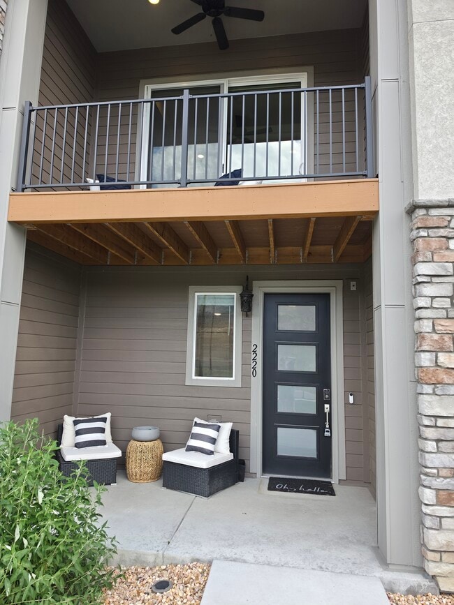 Front door and patio closeup - 2220 S McIntyre St (Lakewood, CO) Townhome