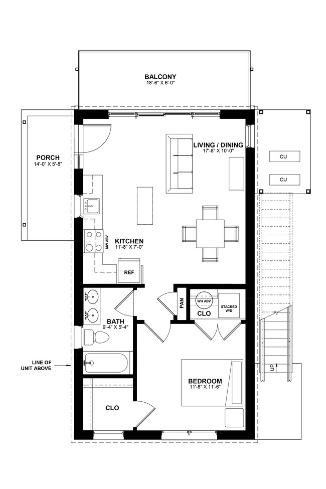 Style 5 - Second floor - RiverBluff Townhouses