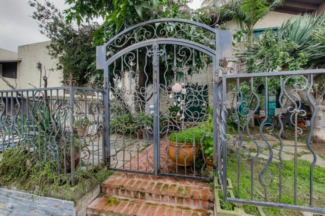 Front of Unit #1 entry gate, front yard - 2704 Ruhland Ave