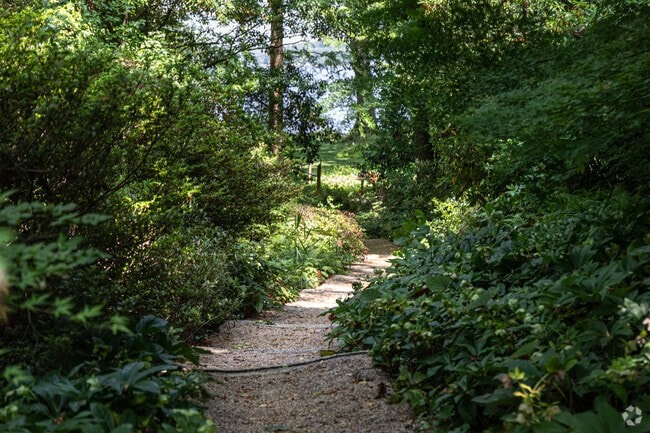 Scenic trails run through the gardens of Historic London Town.