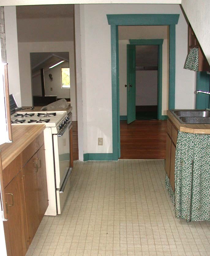 Kitchen and first bedroom from main door - 706 Dupont St