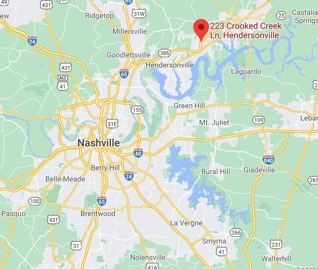 Location to Downtown - 223 Crooked Creek Ln