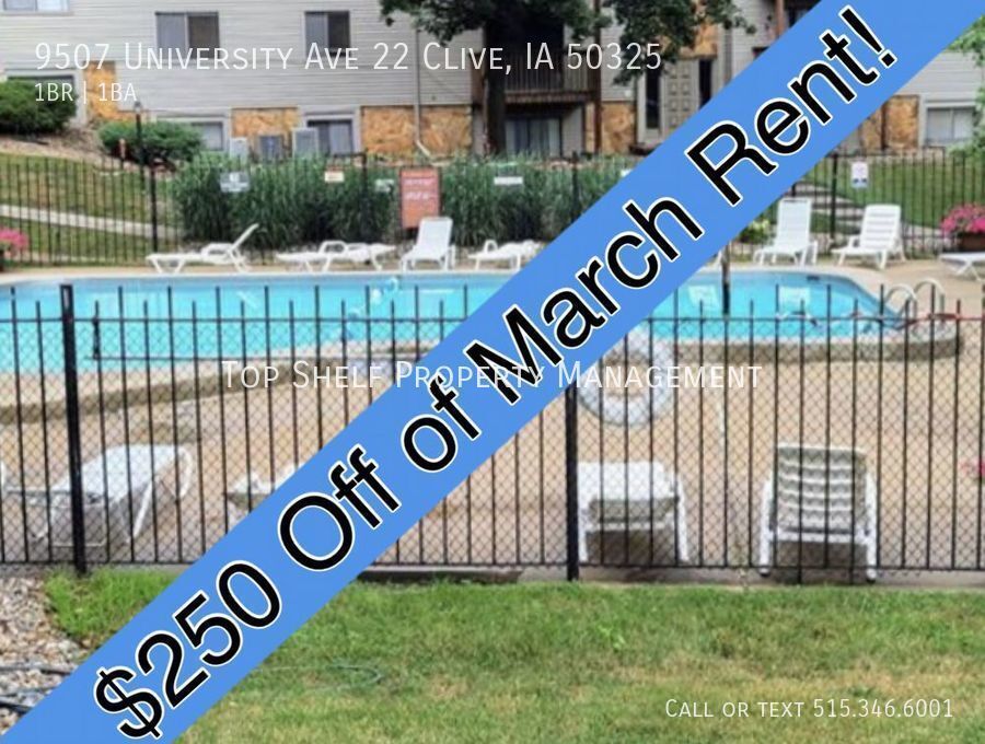 Now Available! Condo for Rent in Clive, IA