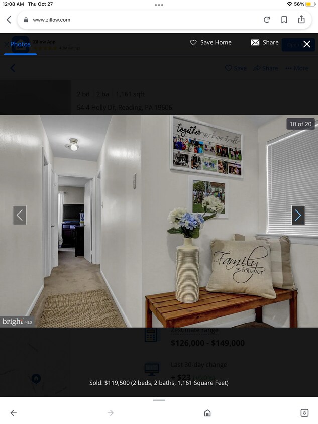 54 Holly Dr Unit 4, Reading, PA 19606 Condo for Rent in Reading, PA