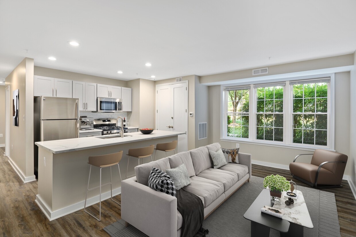 The Park at Arlington Ridge — Renovated Kitchen and Living Spaces