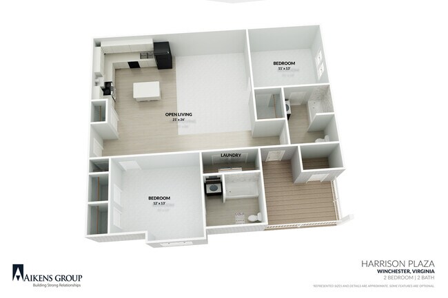 2 HABITACIONES 2 BAÑOS - HARRISON PLAZA RESIDENTIAL