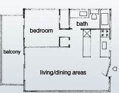 1HAB/1BA - Vista Palms Apartments