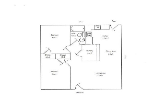 Foto del edificio - Pet Friendly  2 bed 1 bath with Washer/Dry...