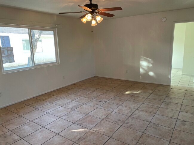 Ceiling fan, living room window - 21625 Bear Valley Rd