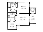 1 Bedroom, 1 Bath 553 SQFT