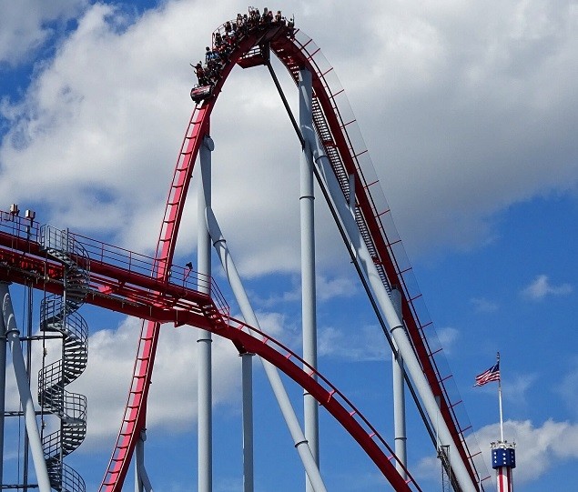 The Carowinds Intimidator is one of the country's tallest steel roller coasters