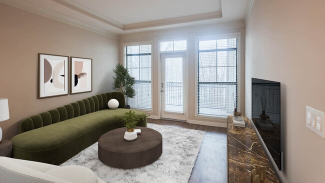 Living Room with Hard Surface Flooring - The Drexel Collective