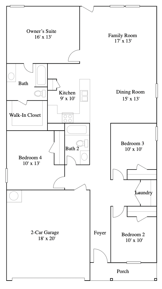 Floor Plan (reversed in rental home) - 5762 Companion Loop