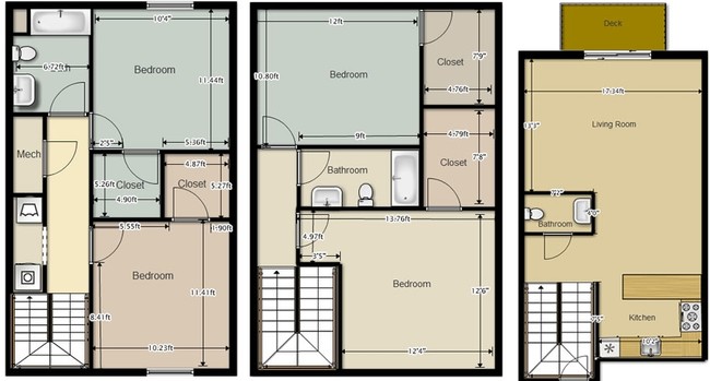 Plano de planta - Trio Townhomes