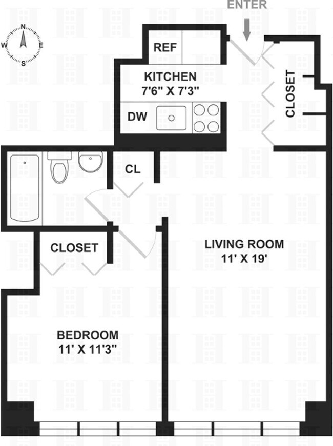 Apartment Layout - 301 E 45th St