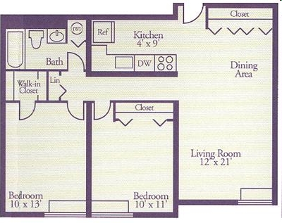 2HAB/1BA - Parc View Apartments