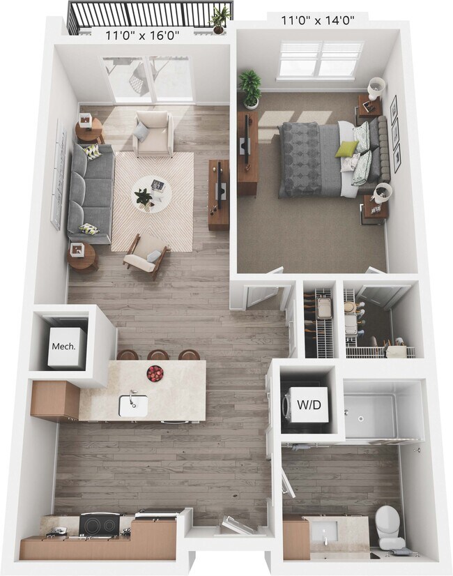 Plano de planta - Yellowstone Apartments