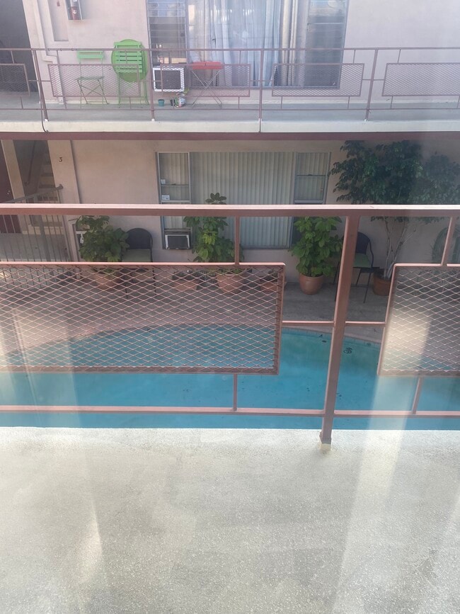 Balcony with pool view - 906 N Orange Grove Ave