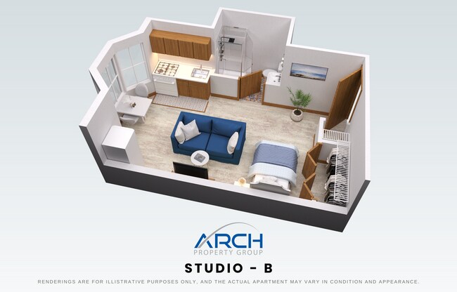 115-B-Floor Plan - The Badger Den Apartments on Gilman