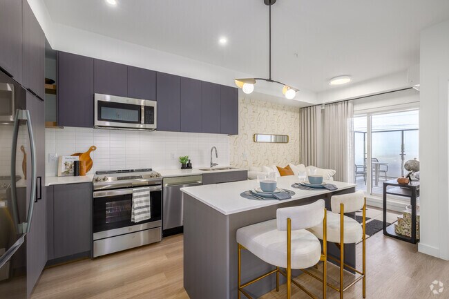 1 chambre, 1 salle de bain - 495 pi² - Cuisine - Munro Apartments