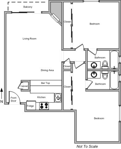 Plano de planta - 1400 Camden Ave