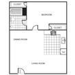 One Bedroom, One Bathroom, 650 SQFT