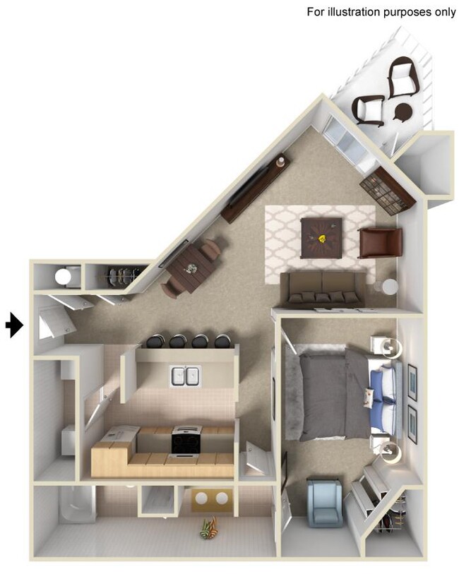 The Sunfish 3D Floorplan - The Harbor