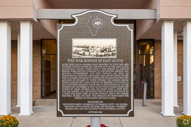 East Alton was a hub for war horses in WWI.