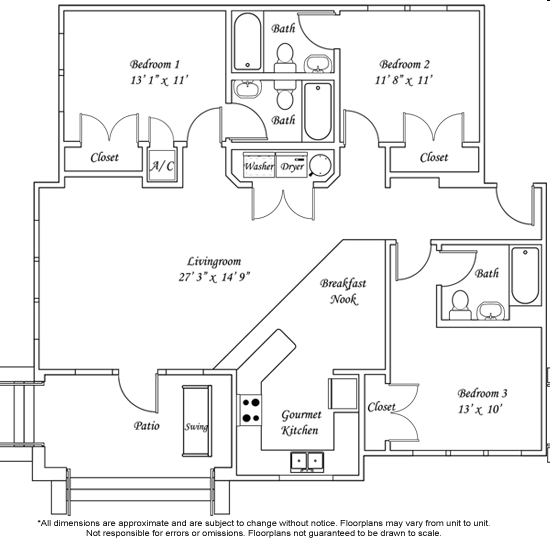 3 HAB/3 BA - Camden Court