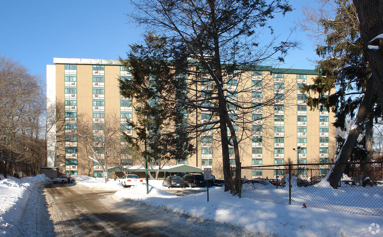 Only possible angle showing whole building - Betty Knox Apartments