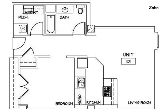 1HAB/1BA - Zahn Apartments