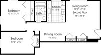 2 BED 1 BATH SMALL