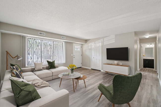 Living Space with Vinyl Plank - Beachwood Townhomes