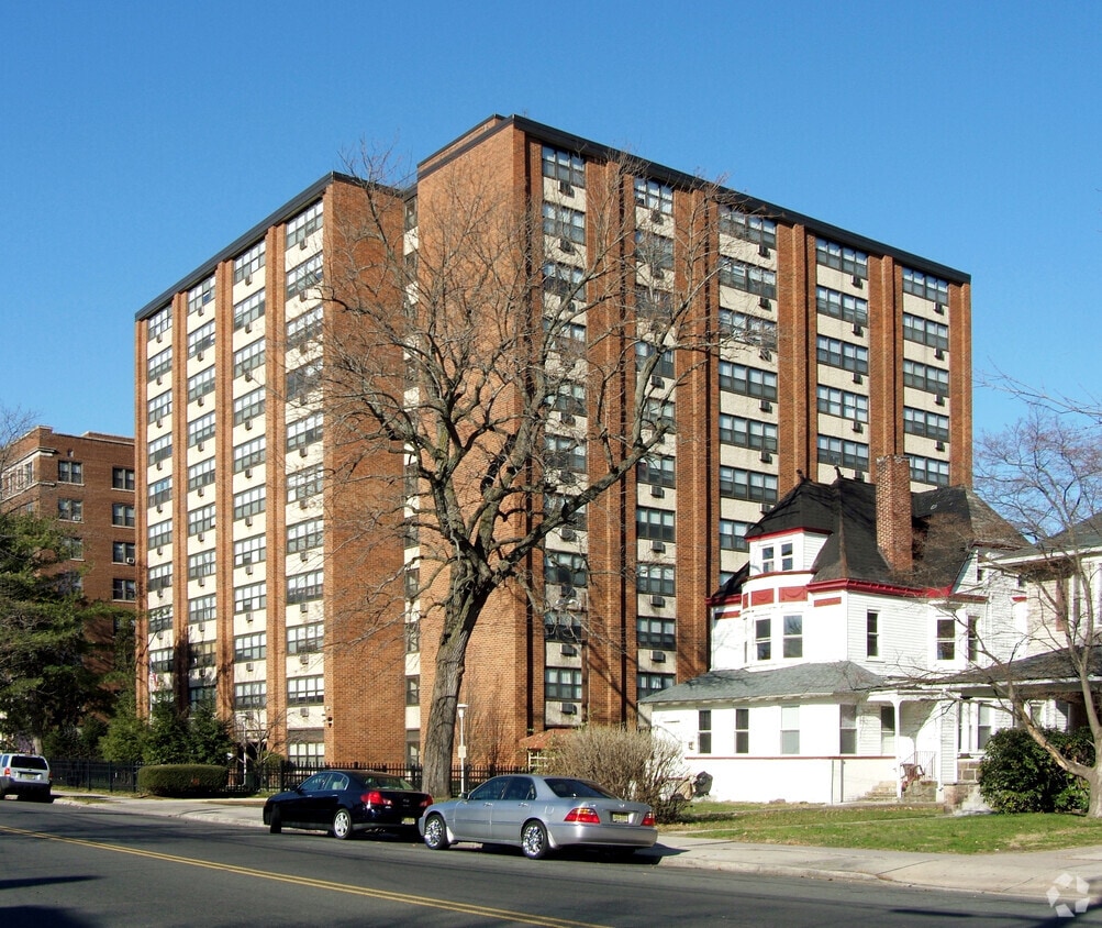 View from the southeast across West State Street - J. Conner French Towers