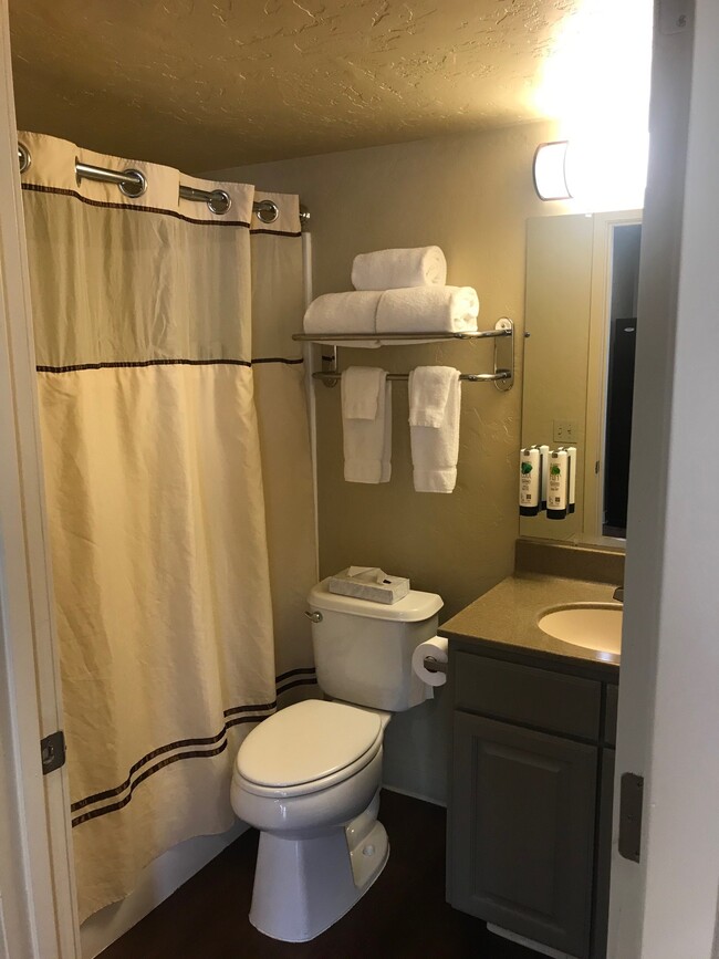 Studio bathroom - Main Street Residences