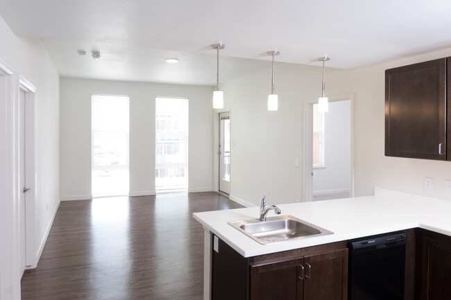 Kitchen & Living Room - Ash Street Apartments