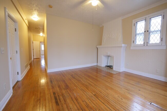 Sala de estar con chimenea en funcionamiento - 220 W Walnut St