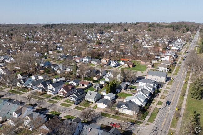 West Grand has some hilly neighborhoods with quiet streets.