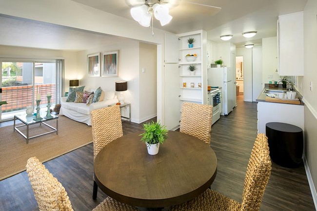 The separate dining space can also be used as a home office - Bayside Apartment Homes