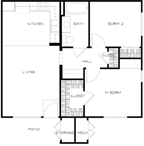 Apartamento B - Jasmine at Founders Village Senior Housing