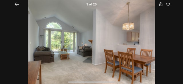 Living Room/Dining Area - 401 Cromwell Cir