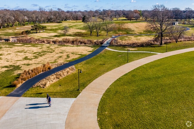 Meadowbrook Park has several walking trail the whole family can enjoy near Prairie Village.