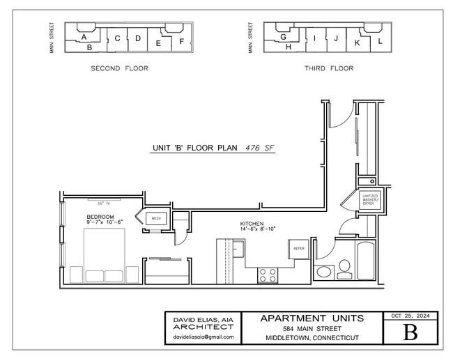 Foto del plano de planta de la unidad B - 584 Main St