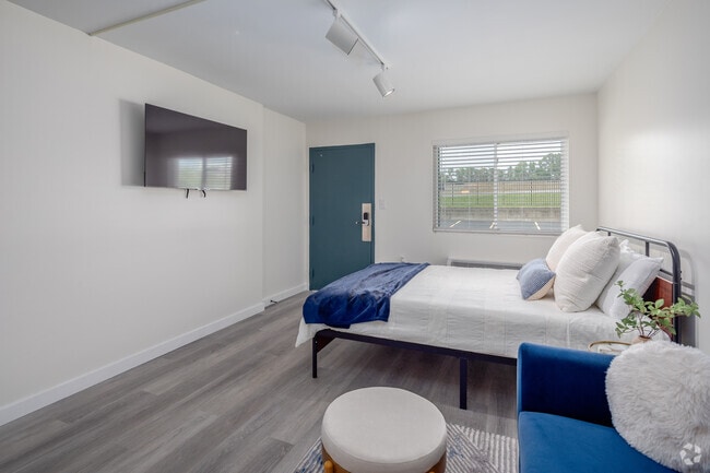 Estudio - S2 - 288SF - Área de la cama - Hermitage Studios Nashville