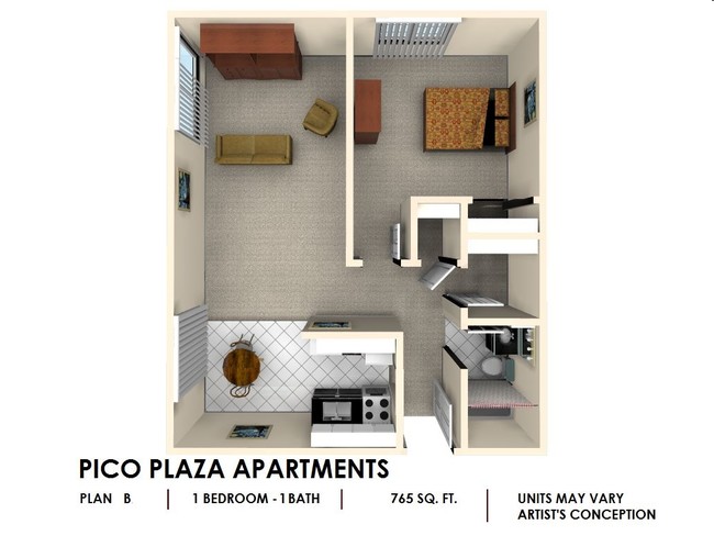 1BR/1BA - Pico Plaza