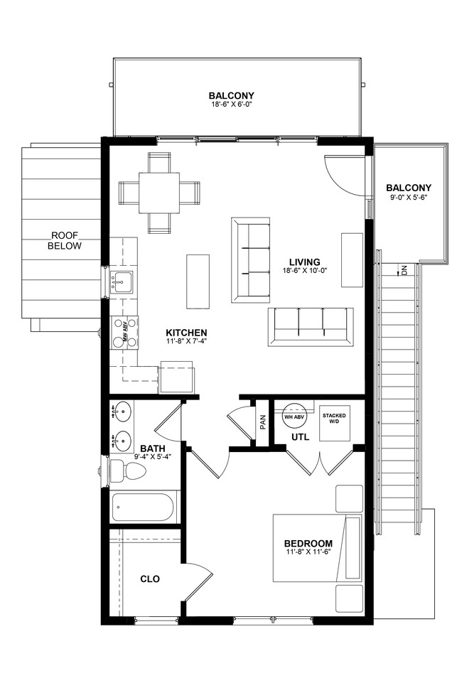 Estilo 5 - Primer piso - RiverBluff Townhouses