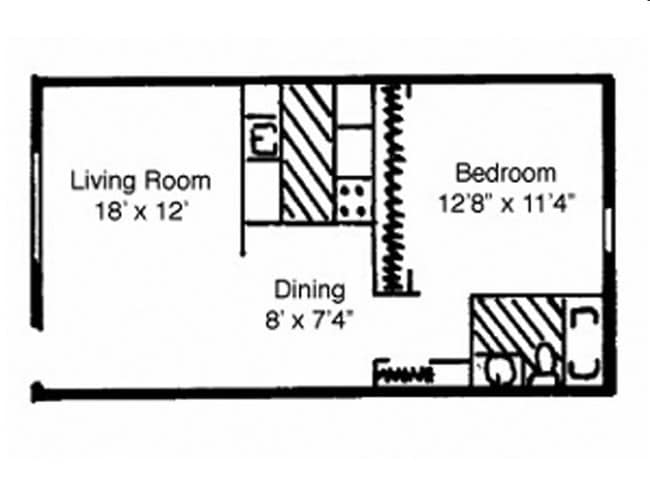 1BR/1BA - Monaco South