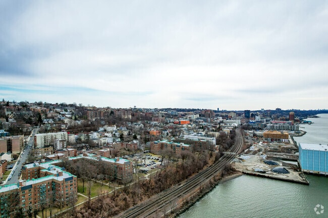 Yonkers sits right along the Hudson River.