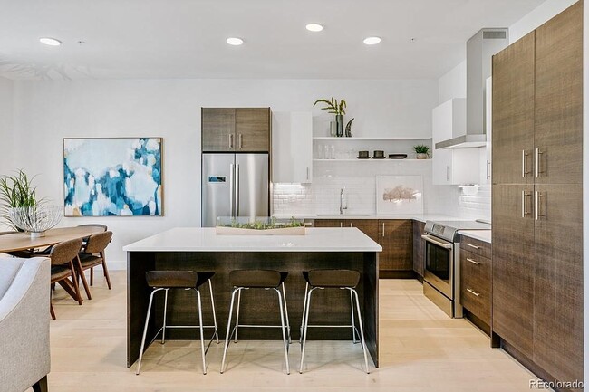 Open Plan Kitchen with island - 2570 Lawrence St