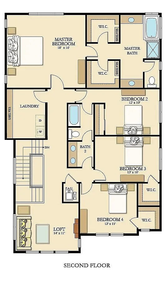 Toda la planta superior tiene suelo laminado de fácil mantenimiento. - 5140 SE 81st Ave
